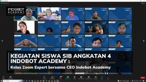 Kegiatan Siswa SIB Angkatan 4 Indobot Academy : Kelas Zoom Expert bersama CEO Indobot Academy